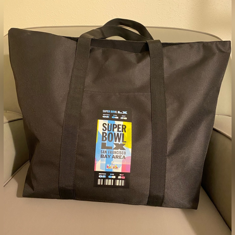 NFL Super Bowl LX Black Tote Bag